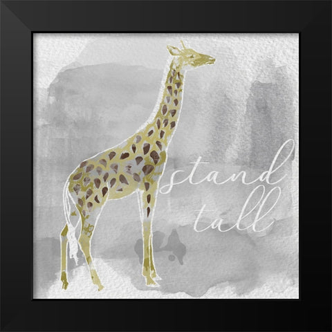 Stand Tall Black Modern Wood Framed Art Print by Santiago, Daniela