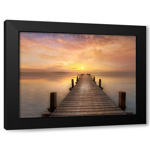 Comfort Bay Black Modern Wood Framed Art Print with Double Matting by Calascibetta, Mike