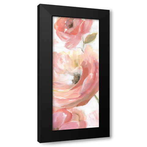 Blooming Coral I Black Modern Wood Framed Art Print with Double Matting by Nan