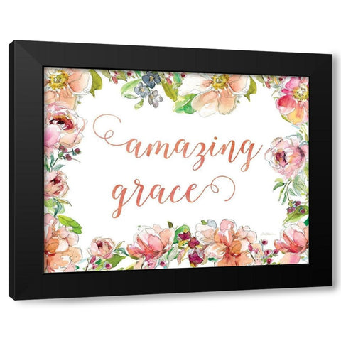 Amazing Grace Black Modern Wood Framed Art Print by Robinson, Carol