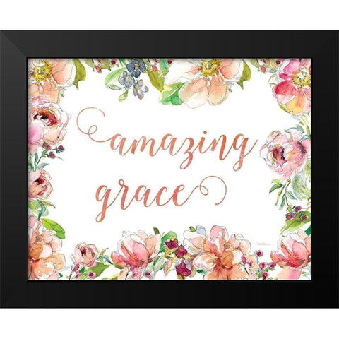 Amazing Grace Black Modern Wood Framed Art Print by Robinson, Carol