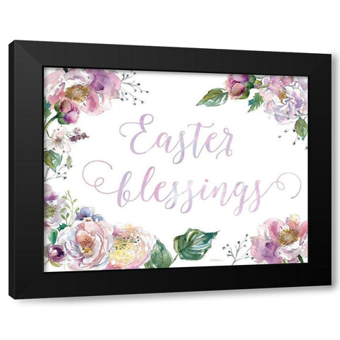 Easter Blessings Black Modern Wood Framed Art Print by Robinson, Carol