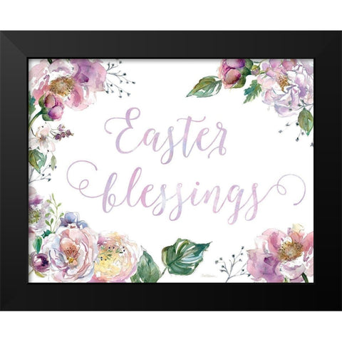 Easter Blessings Black Modern Wood Framed Art Print by Robinson, Carol