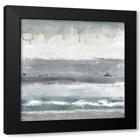 Soft Bay I Black Modern Wood Framed Art Print by Tava Studios