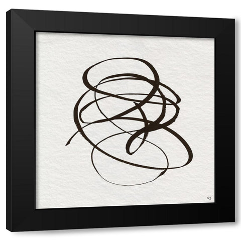 Winding Road II Black Modern Wood Framed Art Print by Jill, Susan