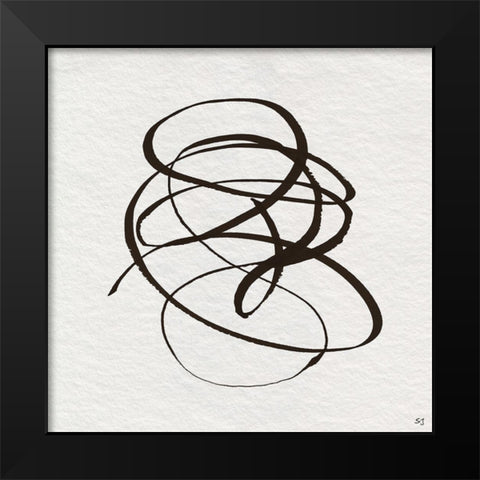 Winding Road II Black Modern Wood Framed Art Print by Jill, Susan
