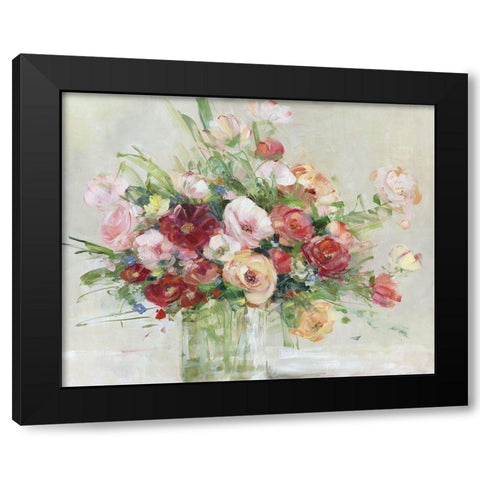 Just Peachy Black Modern Wood Framed Art Print with Double Matting by Swatland, Sally