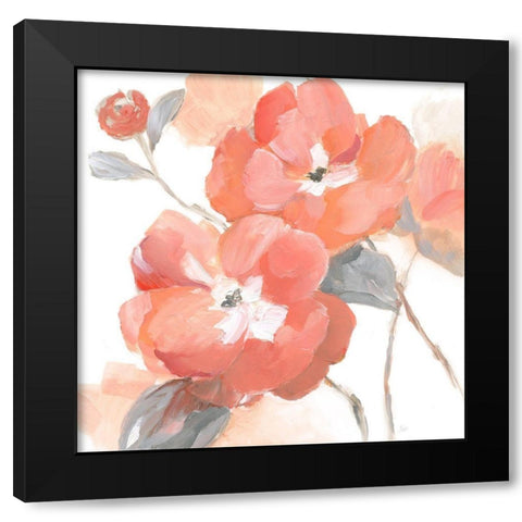 Coral Fantasy II Black Modern Wood Framed Art Print with Double Matting by Nan