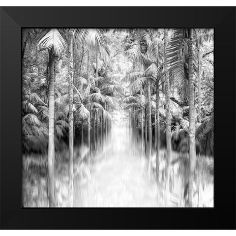Azores Reflection Black Modern Wood Framed Art Print by Bibikow, Walter