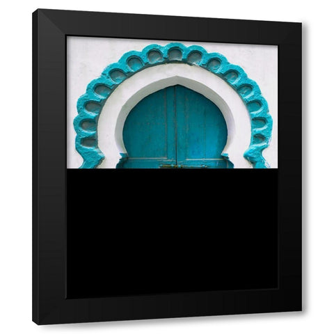 Door in the Kasbah Black Modern Wood Framed Art Print with Double Matting by Delimont, Danita