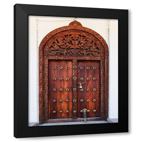 Zanzibar Entry Black Modern Wood Framed Art Print with Double Matting by Delimont, Danita