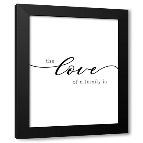 Love of a Family Black Modern Wood Framed Art Print with Double Matting by CAD Designs