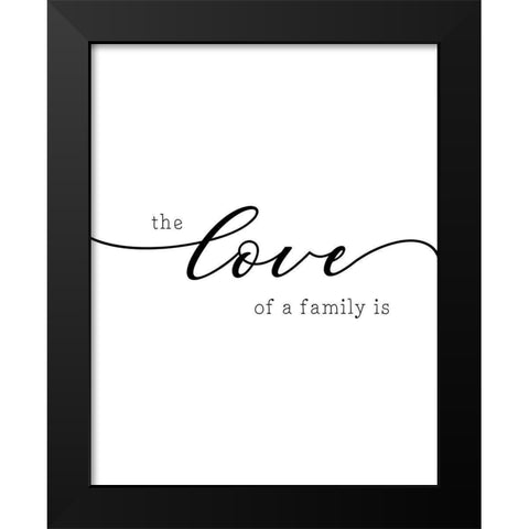 Love of a Family Black Modern Wood Framed Art Print by CAD Designs