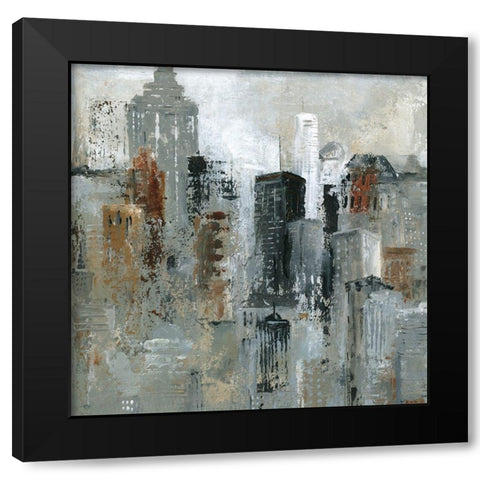 Lights of the City Black Modern Wood Framed Art Print by Robinson, Carol