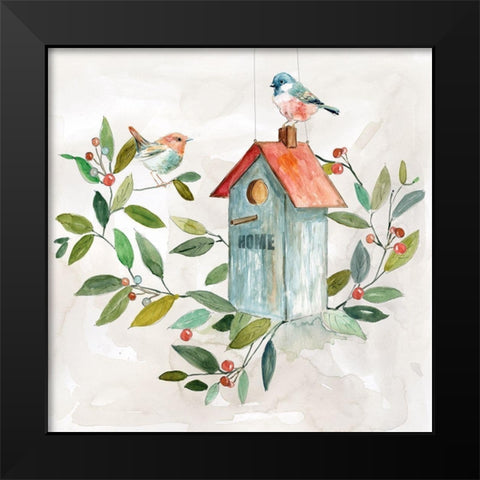 Garden Glimpse III Black Modern Wood Framed Art Print by Robinson, Carol