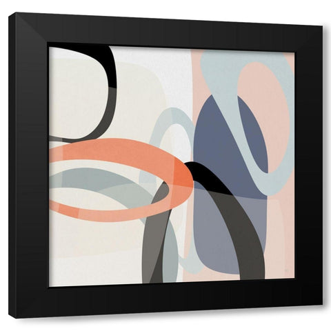 Floating On Silk II Black Modern Wood Framed Art Print with Double Matting by Jill, Susan