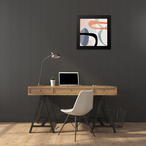 Floating On Silk III Black Modern Wood Framed Art Print by Jill, Susan