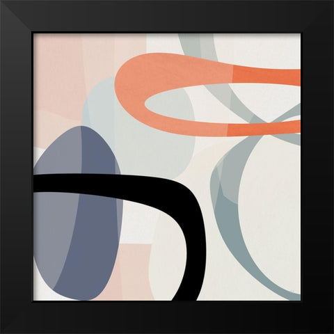 Floating On Silk III Black Modern Wood Framed Art Print by Jill, Susan