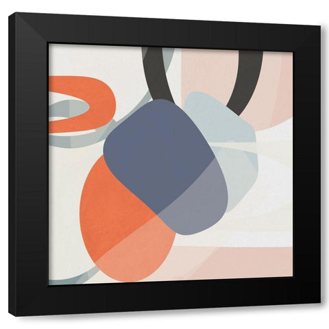 Floating On Silk IV Black Modern Wood Framed Art Print with Double Matting by Jill, Susan