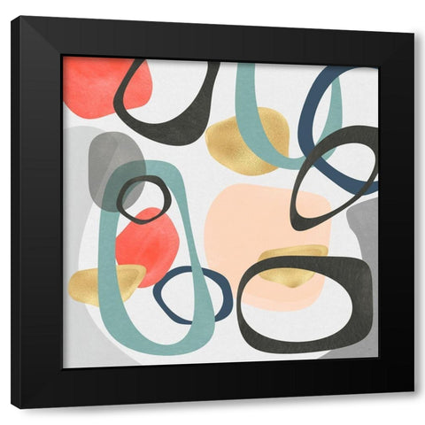 Dessau I Black Modern Wood Framed Art Print with Double Matting by Jill, Susan