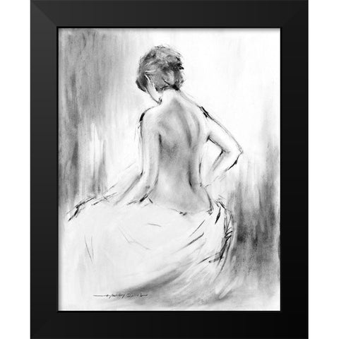Soft Silhouette V Black Modern Wood Framed Art Print by Orme, E. Anthony