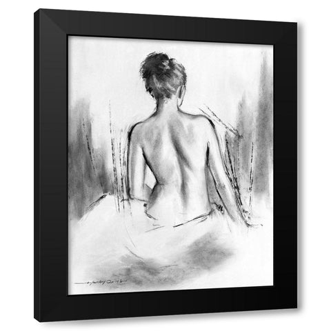 Soft Silhouette VI Black Modern Wood Framed Art Print with Double Matting by Orme, E. Anthony