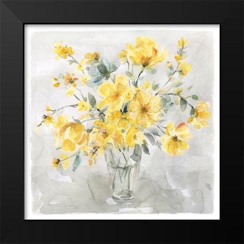 Sunshine Bouquet Black Modern Wood Framed Art Print by Robinson, Carol