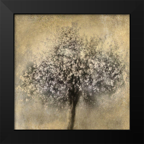 Gold Blossoms Black Modern Wood Framed Art Print by Weisz, Irene