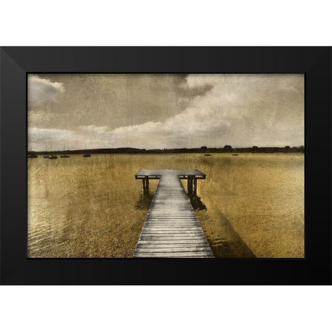 Golden Pier Black Modern Wood Framed Art Print by Weisz, Irene