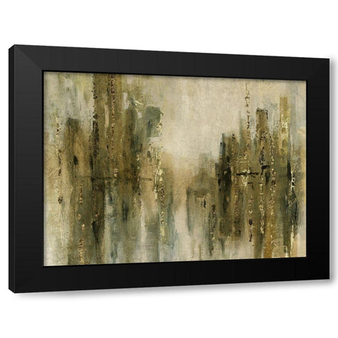 Gold City Shine Black Modern Wood Framed Art Print by Robinson, Carol