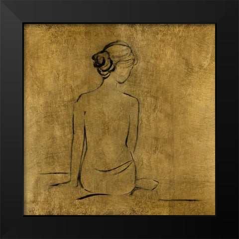 Golden Bather I Black Modern Wood Framed Art Print by Swatland, Sally