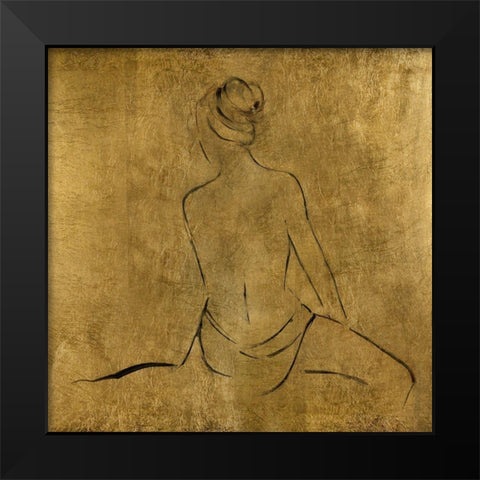 Golden Bather II Black Modern Wood Framed Art Print by Swatland, Sally