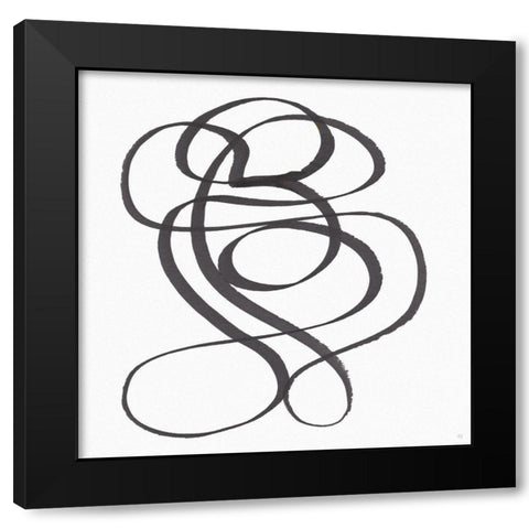 Around The Mountain II Black Modern Wood Framed Art Print with Double Matting by Jill, Susan