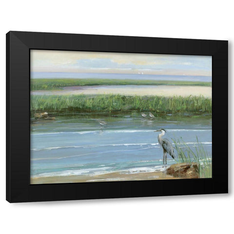 Wading at Dusk Black Modern Wood Framed Art Print with Double Matting by Swatland, Sally