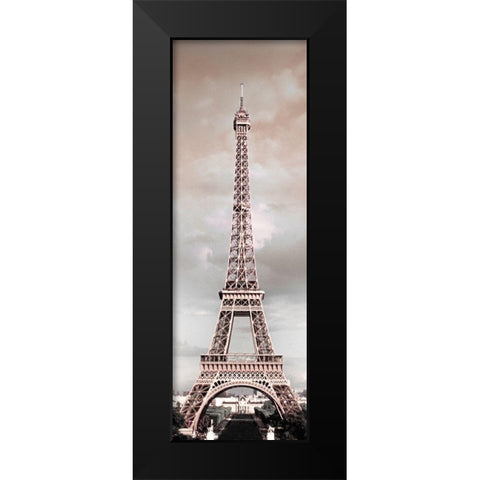 Shimmering Eiffel Black Modern Wood Framed Art Print by Pitamitz, Serigo