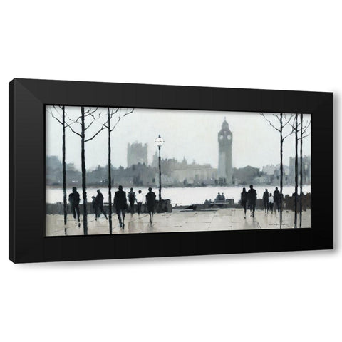 Morning London Black Modern Wood Framed Art Print by Orme, E. Anthony