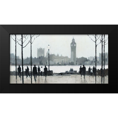 Morning London Black Modern Wood Framed Art Print by Orme, E. Anthony
