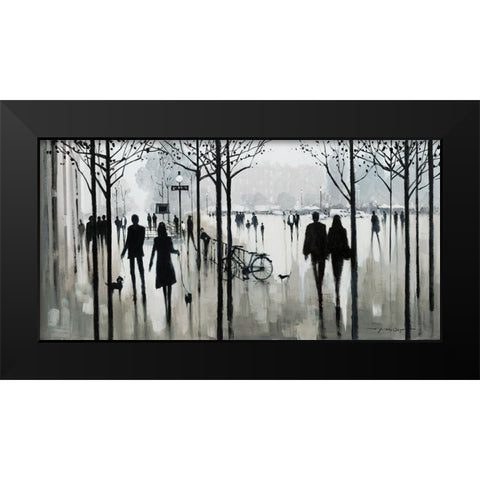 Morning Paris Black Modern Wood Framed Art Print by Orme, E. Anthony