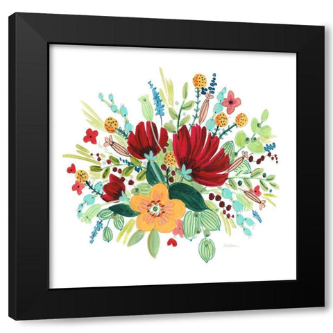 May Flowers I Black Modern Wood Framed Art Print with Double Matting by Robinson, Carol