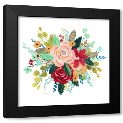 May Flowers II Black Modern Wood Framed Art Print with Double Matting by Robinson, Carol