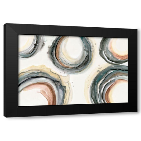 Elasticity Black Modern Wood Framed Art Print with Double Matting by Nan