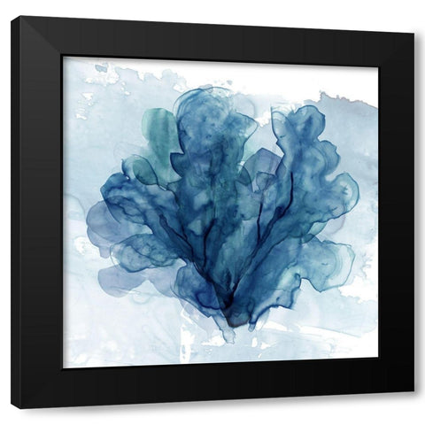Coastal Coral II Black Modern Wood Framed Art Print by Robinson, Carol