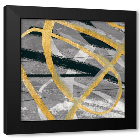 Grey Dance I Black Modern Wood Framed Art Print by Jill, Susan
