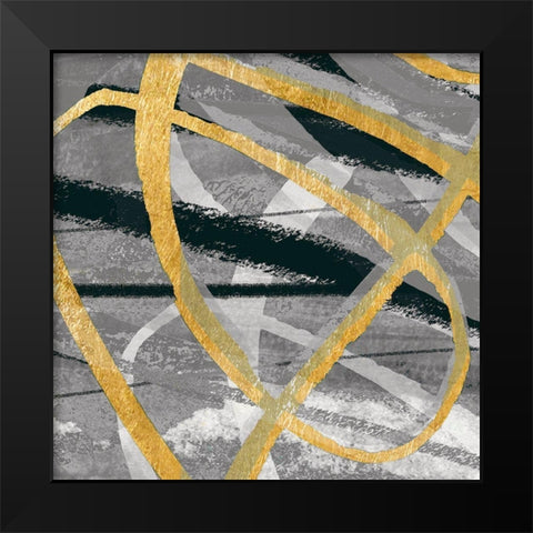 Grey Dance I Black Modern Wood Framed Art Print by Jill, Susan