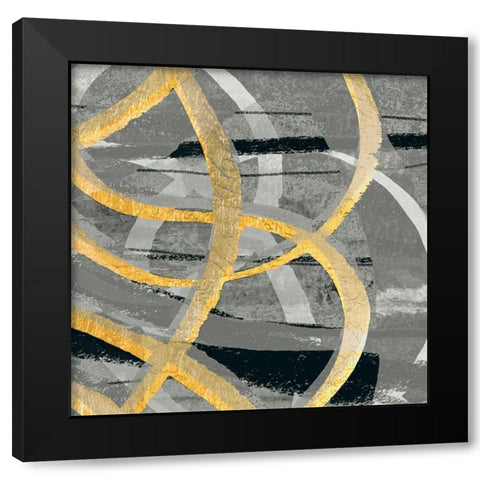 Grey Dance II Black Modern Wood Framed Art Print by Jill, Susan