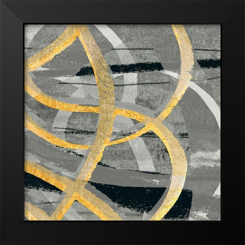 Grey Dance II Black Modern Wood Framed Art Print by Jill, Susan
