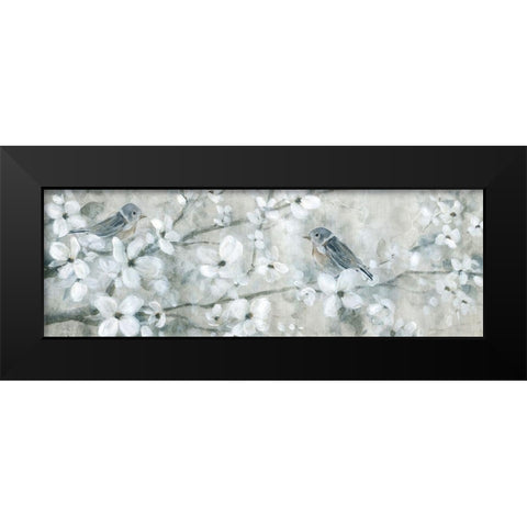 Welcoming Blossoms Black Modern Wood Framed Art Print by Robinson, Carol