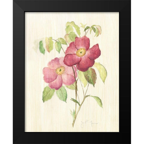 Dusty Rose II Black Modern Wood Framed Art Print by Tava Studios