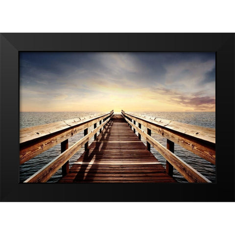 Break of Day Black Modern Wood Framed Art Print by Carpentieri, Natalie