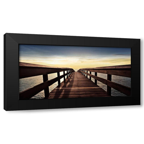 Naples Cove Black Modern Wood Framed Art Print with Double Matting by Carpentieri, Natalie